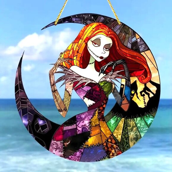Suncatcher Sally Disney Nightmare Before Hanging Window Skellington Colorful - Picture 1 of 2